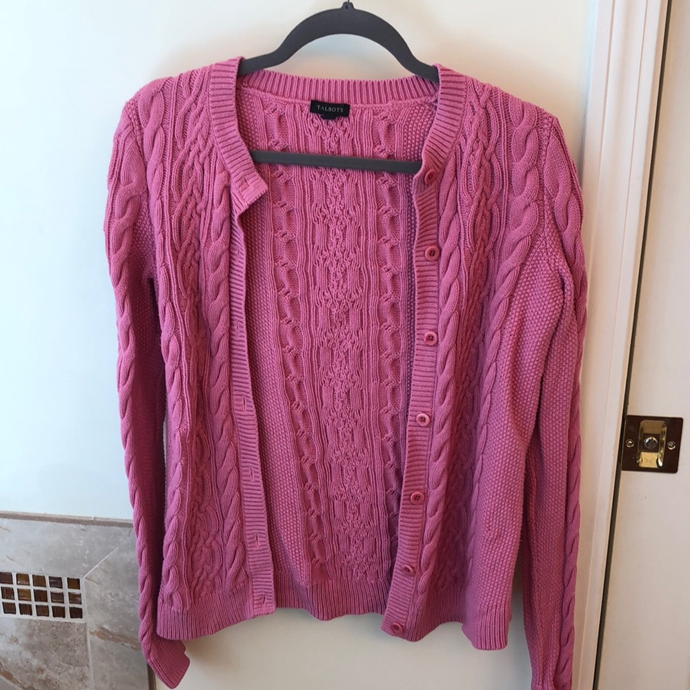 Talbots cable knit cardigan